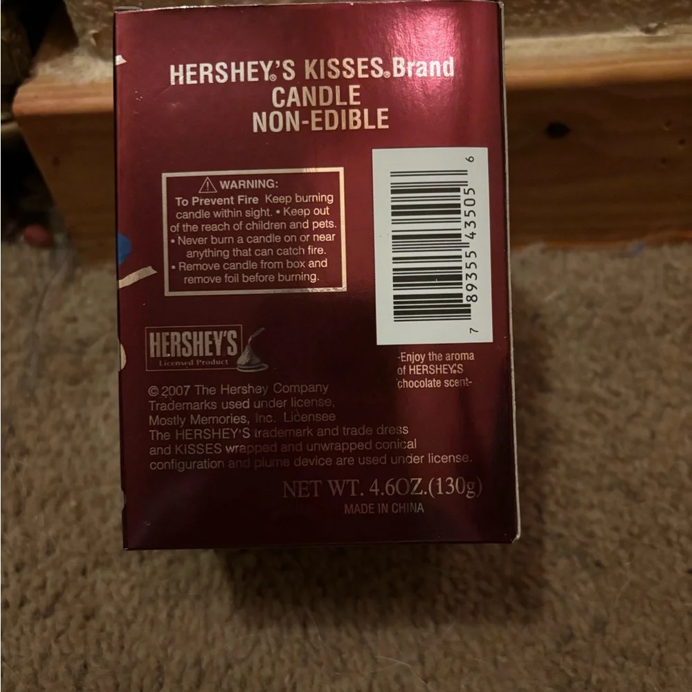 2007 100th Anniversary Silver Hershey Kiss Candle-NIB